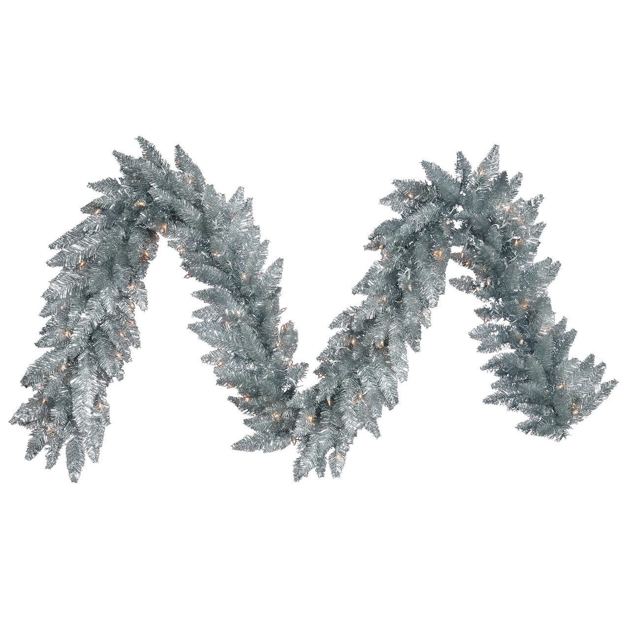 Vickerman 9'x14" Silver Garland DL LED 100WmWt - K166915LED